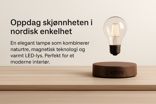 NordLys™ – Svevende Lampe i Skandinavisk Tre